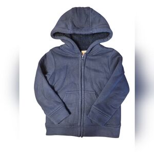 Wonder Nation Kids Navy Blue Fleece Lined Full Zip Hooded Jacket